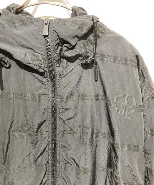 GIORGIO ARMANI（ジョルジョアルマーニ）GIORGIO ARMANI (ジョルジョアルマーニ) ジャガードロゴフーデッドコート ブラック サイズ:Mの古着・服飾アイテム