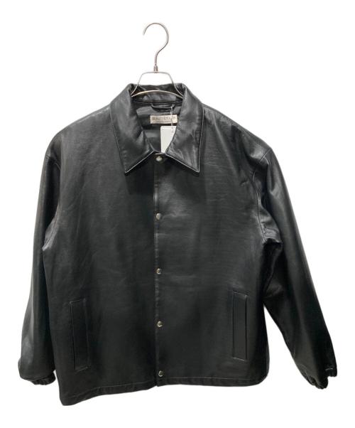 BEAUTY&YOUTH（ビューティーアンドユース）BEAUTY&YOUTH (ビューティーアンドユース) レザー コーチ ジャケット 3 ブラック サイズ:Ｌの古着・服飾アイテム