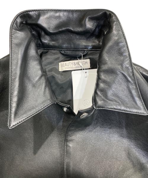 BEAUTY&YOUTH（ビューティーアンドユース）BEAUTY&YOUTH (ビューティーアンドユース) レザー コーチ ジャケット 3 ブラック サイズ:Ｌの古着・服飾アイテム