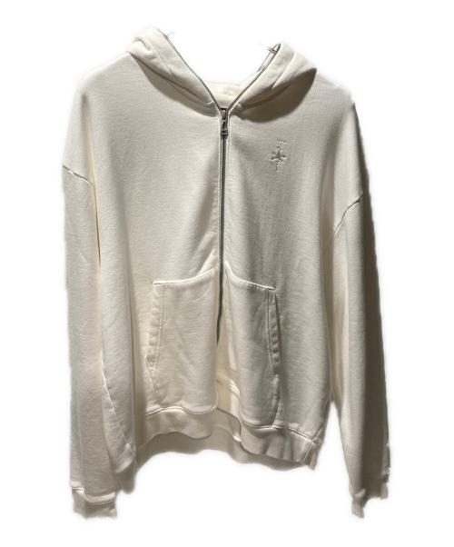 JORDAN（ジョーダン）JORDAN (ジョーダン) Travis Scott (トラヴィス・スコット) ジップパーカー ホワイト サイズ:Lの古着・服飾アイテム