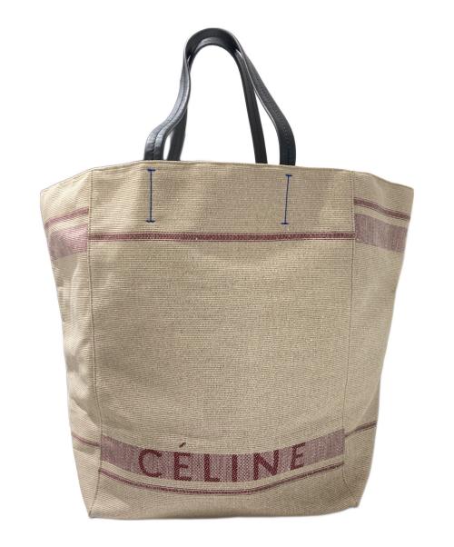 CELINE（セリーヌ）CELINE (セリーヌ) カバファントムトート ベージュ×レッドの古着・服飾アイテム