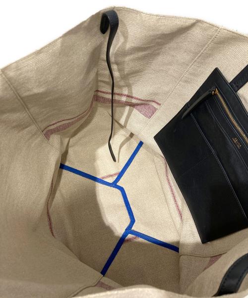 CELINE（セリーヌ）CELINE (セリーヌ) カバファントムトート ベージュ×レッドの古着・服飾アイテム