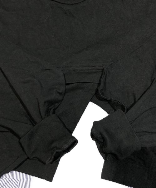 nagonstans（ナゴンスタンス）nagonstans (ナゴンスタンス) ソフト天竺 CUT COMBI DRESS ブラック×ブルー サイズ:Sの古着・服飾アイテム