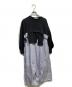nagonstans（ナゴンスタンス）の古着「ソフト天竺 CUT COMBI DRESS」｜ブラック×ブルー