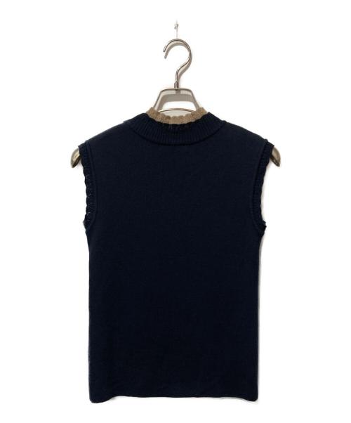 Rene（ルネ）Rene (ルネ) ノースリーブニット ネイビー サイズ:34の古着・服飾アイテム
