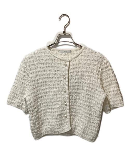 Rene（ルネ）Rene (ルネ) ボンツイードニットカーディガン ホワイト サイズ:36の古着・服飾アイテム