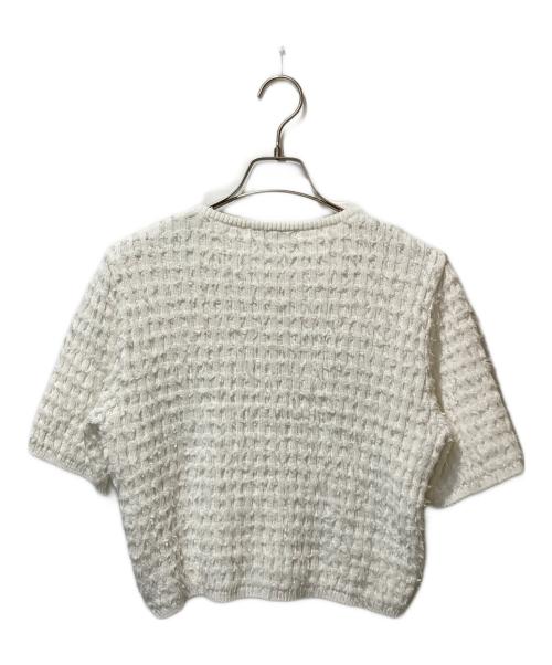 Rene（ルネ）Rene (ルネ) ボンツイードニットカーディガン ホワイト サイズ:36の古着・服飾アイテム