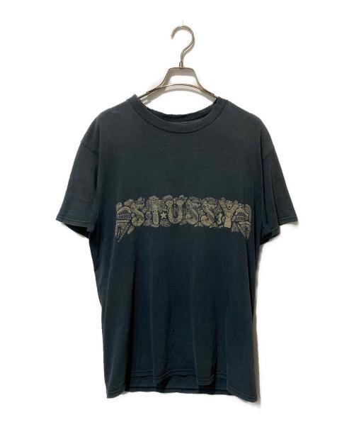 stussy（ステューシー）stussy (ステューシー) 00’S SPELLOUT TEE グレー サイズ:Mの古着・服飾アイテム