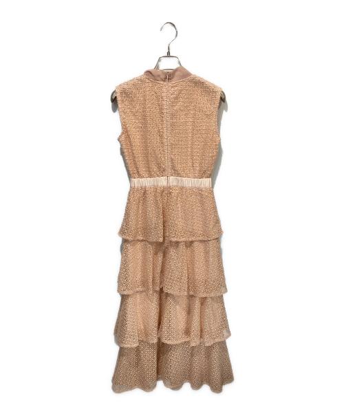 darich（ダーリッチ）Darich (ダーリッチ) レーシーティアードロングドレス ベージュ サイズ:ＦＲＥＥの古着・服飾アイテム