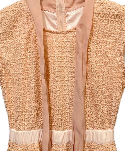 darich（ダーリッチ）Darich (ダーリッチ) レーシーティアードロングドレス ベージュ サイズ:ＦＲＥＥの古着・服飾アイテム
