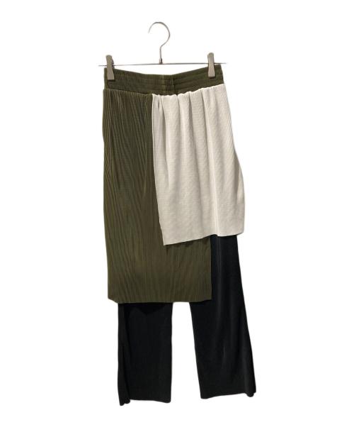 OMMO（オーエムエムオー）OMMO (オーエムエムオー) LAYERED PLEATS PT マルチカラー サイズ:36の古着・服飾アイテム