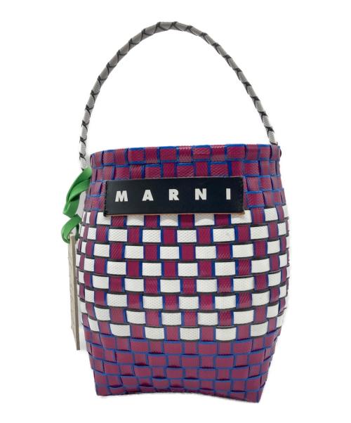 MARNI（マルニ）MARNI (マルニ) フラワーカフェミニバスケットカゴバッグ レッドの古着・服飾アイテム
