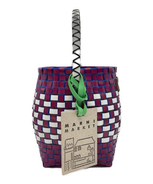 MARNI（マルニ）MARNI (マルニ) フラワーカフェミニバスケットカゴバッグ レッドの古着・服飾アイテム