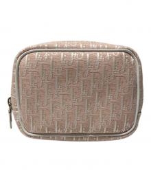 Christian Dior（クリスチャン ディオール）の古着「トロッター柄ポーチ」｜ピンク