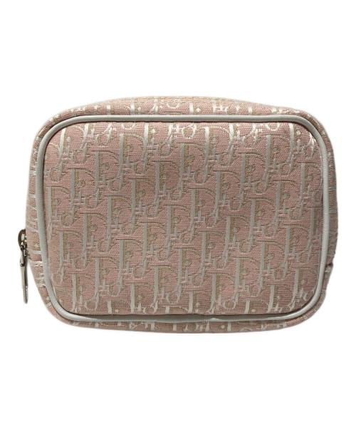Christian Dior（クリスチャン ディオール）Christian Dior (クリスチャン ディオール) トロッター柄ポーチ ピンクの古着・服飾アイテム