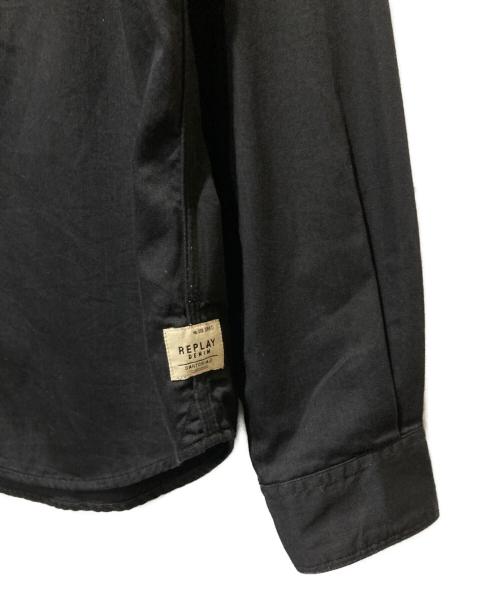 REPLAY（リプレイ）REPLAY (リプレイ) ALL BLACKS (オールブラックス) ウエスタンシャツ ブラック サイズ:Lの古着・服飾アイテム