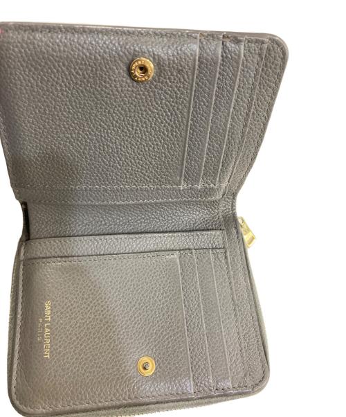 Saint Laurent Paris（サンローランパリ）Saint Laurent Paris (サンローランパリ) ラージジップウォレット グレーの古着・服飾アイテム