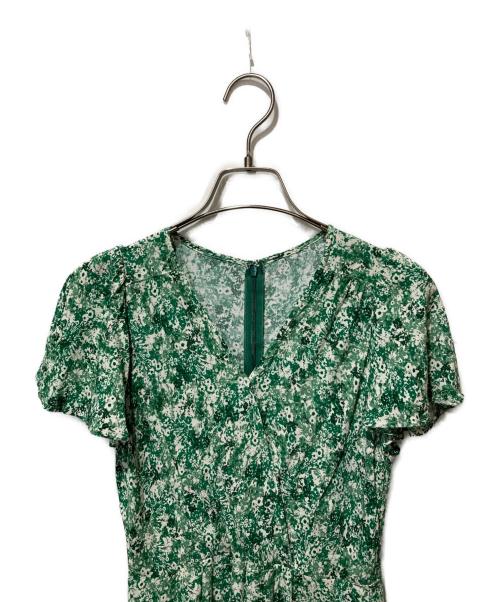 FRAY ID（フレイ アイディー）FRAY ID (フレイ アイディー) カシュクールプリントワンピース グリーン サイズ:Sの古着・服飾アイテム