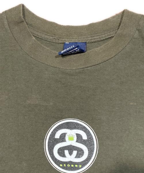 stussy（ステューシー）stussy (ステューシー) USA製Tシャツ カーキ サイズ:Lの古着・服飾アイテム