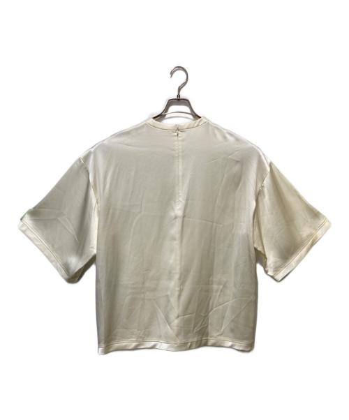 ENFOLD（エンフォルド）ENFOLD (エンフォルド) ミッションサテン Tシャツ ベージュ サイズ:38の古着・服飾アイテム