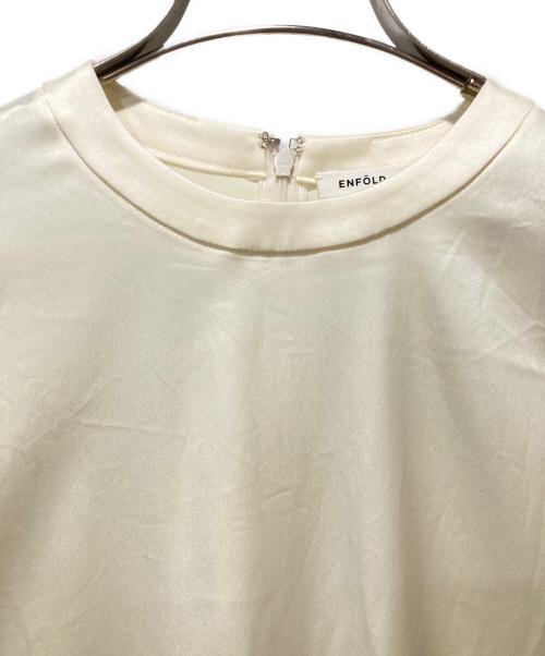 ENFOLD（エンフォルド）ENFOLD (エンフォルド) ミッションサテン Tシャツ ベージュ サイズ:38の古着・服飾アイテム