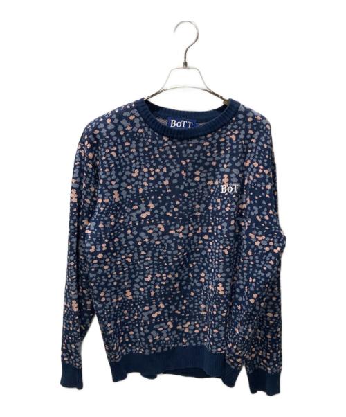 BoTT（ボット）BoTT (ボット) Paint Sweater ネイビー サイズ:Lの古着・服飾アイテム