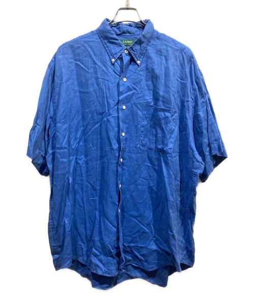 LAUREN RALPH LAUREN（ローレンラルフローレン）LAUREN RALPH LAUREN (ローレンラルフローレン) 半袖リネンシャツ ブルー サイズ:XLの古着・服飾アイテム