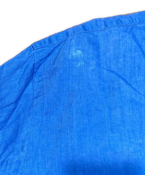 LAUREN RALPH LAUREN（ローレンラルフローレン）LAUREN RALPH LAUREN (ローレンラルフローレン) 半袖リネンシャツ ブルー サイズ:XLの古着・服飾アイテム