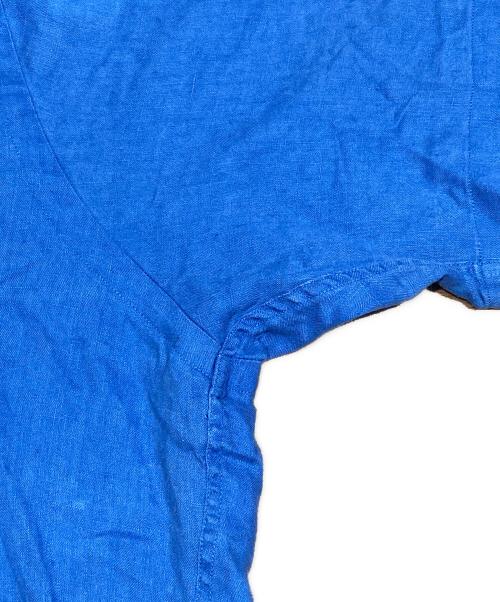 LAUREN RALPH LAUREN（ローレンラルフローレン）LAUREN RALPH LAUREN (ローレンラルフローレン) 半袖リネンシャツ ブルー サイズ:XLの古着・服飾アイテム