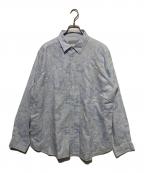 ETROエトロ）の古着「ペイズリーコットンリネンシャツ」｜スカイブルー