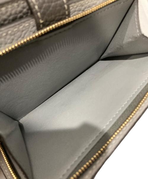 bonaventura（ボナベンチュラ）BONAVENTURA (ボナベンチュラ) ベルテッド マルチ ミデイァム ウォレット チャコール × トゥルーグレーの古着・服飾アイテム