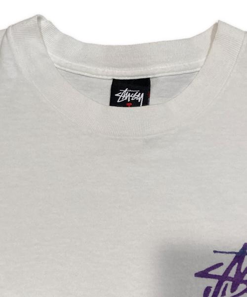 stussy（ステューシー）stussy (ステューシー) スカルプリントTシャツ ホワイト サイズ:Lの古着・服飾アイテム