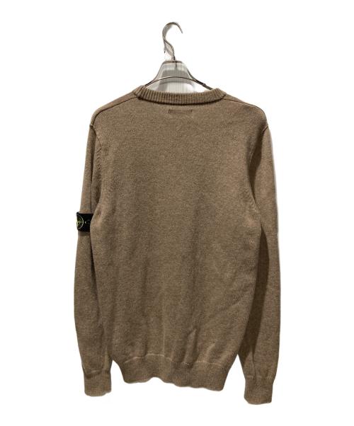 STONE ISLAND（ストーンアイランド）STONE ISLAND (ストーンアイランド) Wool-blend crew-neck sweater ブラウン サイズ:XLの古着・服飾アイテム