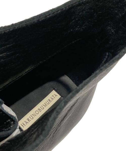 HARUNOBUMURATA（ハルノブ ムラタ）HARUNOBUMURATA (ハルノブ ムラタ) GARVIE - POINTED TOE PIERCED LEATHER SHOES ブラック サイズ:39の古着・服飾アイテム