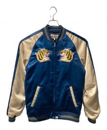 A BATHING APE（ア ベイシング エイプ）の古着「TIGER SOUVENIR JACKET」｜ネイビー