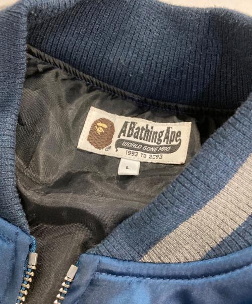 A BATHING APE（ア ベイシング エイプ）A BATHING APE (ア ベイシング エイプ) TIGER SOUVENIR JACKET ネイビー サイズ:Lの古着・服飾アイテム