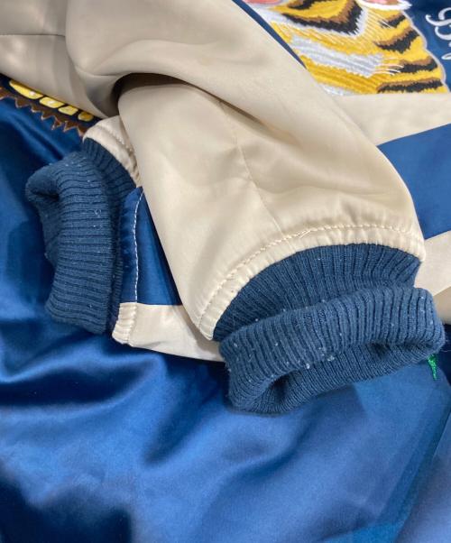 A BATHING APE（ア ベイシング エイプ）A BATHING APE (ア ベイシング エイプ) TIGER SOUVENIR JACKET ネイビー サイズ:Lの古着・服飾アイテム