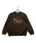 CABARETPOVAL（キャバレーポバール）の古着「NO Crewkneck Sweatshirt」｜ブラウン
