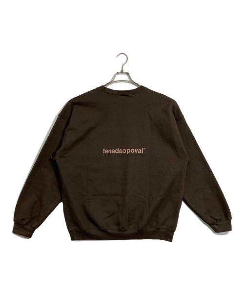 CABARETPOVAL（キャバレーポバール）CABARETPOVAL (キャバレーポバール) NO Crewkneck Sweatshirt ブラウン サイズ:XXLの古着・服飾アイテム