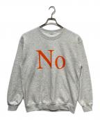CABARETPOVALキャバレーポバール）の古着「NO Crewkneck Sweatshirt」｜グレー