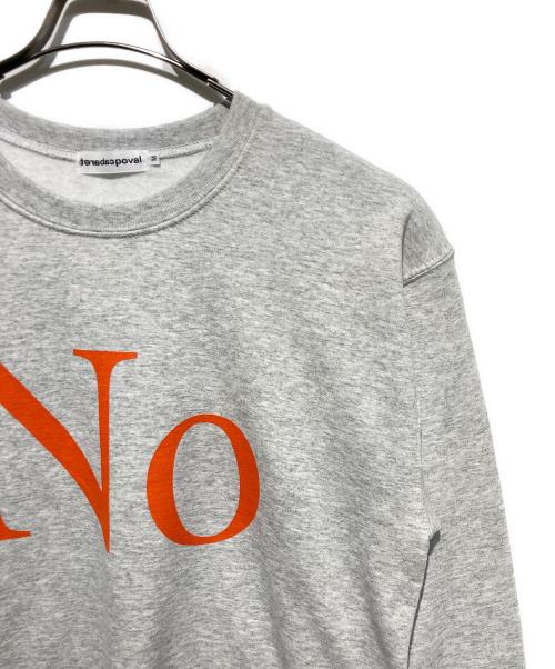 CABARETPOVAL（キャバレーポバール）CABARETPOVAL (キャバレーポバール) NO Crewkneck Sweatshirt グレー サイズ:Mの古着・服飾アイテム