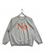CABARETPOVALキャバレーポバール）の古着「NO Crewkneck Sweatshirt」｜グレー