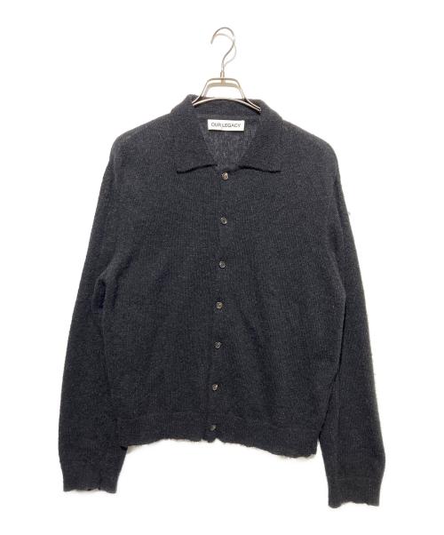 OUR LEGACY（アワーレガシー）OUR LEGACY (アワーレガシー) Evening ポロ カーディガン ブラック サイズ:48の古着・服飾アイテム