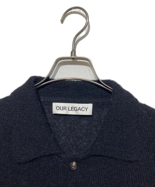 OUR LEGACY（アワーレガシー）OUR LEGACY (アワーレガシー) Evening ポロ カーディガン ブラック サイズ:48の古着・服飾アイテム
