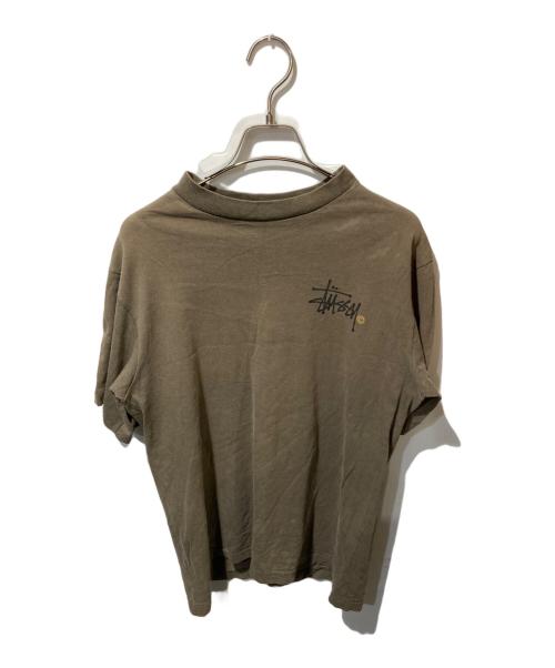 stussy（ステューシー）stussy (ステューシー) オールドプリントTシャツ ブラウン サイズ:Mの古着・服飾アイテム