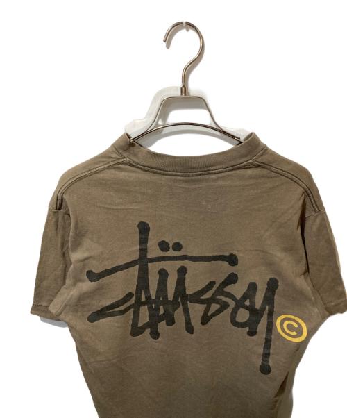stussy（ステューシー）stussy (ステューシー) オールドプリントTシャツ ブラウン サイズ:Mの古着・服飾アイテム
