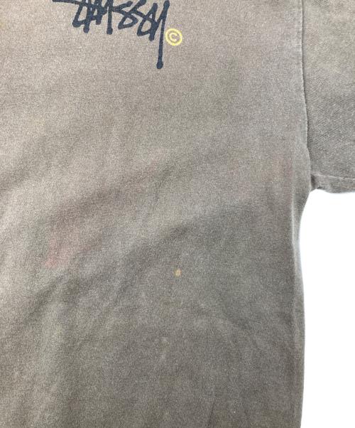 stussy（ステューシー）stussy (ステューシー) オールドプリントTシャツ ブラウン サイズ:Mの古着・服飾アイテム
