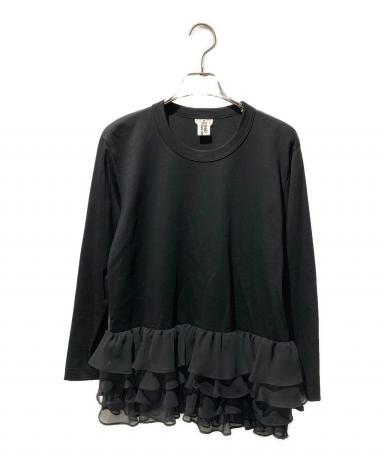 新品タグ付き★日本製★noir kei ninomiya　カットソー　フリル　S 中古・古着通販】noir kei ninomiya (ノワール ケイ ニノミヤ) シアー