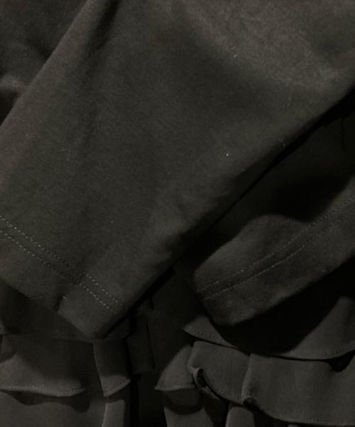 noir kei ninomiya（ノワール ケイ ニノミヤ）noir kei ninomiya (ノワール ケイ ニノミヤ) シアーフリルカットソー ブラック サイズ:Ｍの古着・服飾アイテム