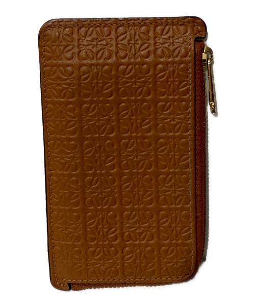 LOEWE（ロエベ）LOEWE (ロエベ) リピートアナグラムコインカードホルダー ブラウンの古着・服飾アイテム